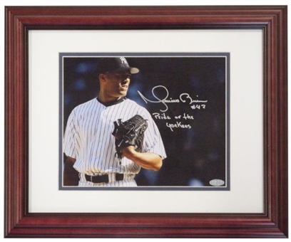 Mariano Rivera Autographed and Inscribed "Pride of the Yankees" 8x10 photo framed